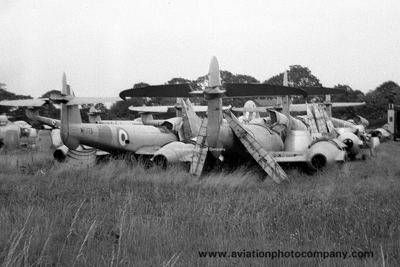 RAF 12 MU Gloster Meteor T.7s at RAF Kirkbride