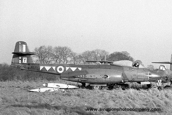 RAF 600 Squadron Gloster Meteor F.8 WK951 at 12 MU RAF Kirkbride