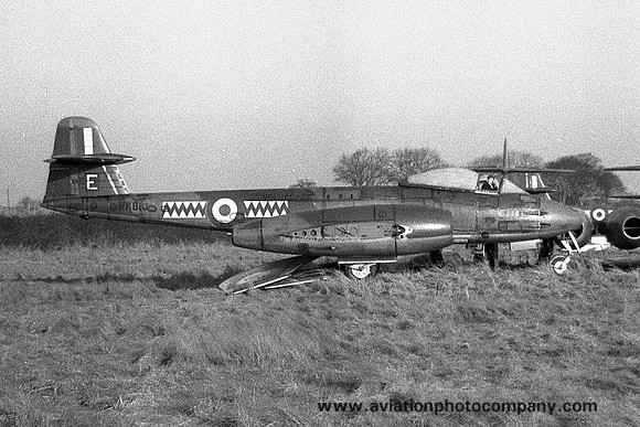 RAF 615 Squadron Gloster Meteor F.8 WK810 at 12 MU RAF Kirkbride