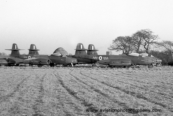 RAF 500 Squadron Gloster Meteor F.8 WH397 at 12 MU RAF Kirkbride