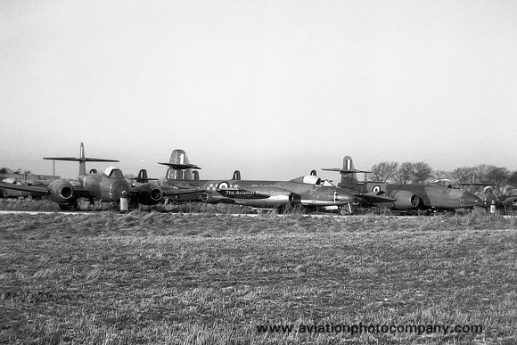 RAF 257 Squadron Gloster Meteor F.8 WA875 at 12 MU RAF Kirkbride