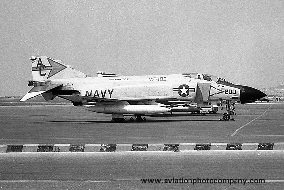 US Navy VF-103 McDonnell F-4J Phantom 155841/AC-200 at RAF Luqa (1970)