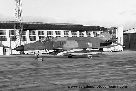 USAF 32 TFS McDonnell F-4E Phantom 68-0405/CR at RAF Leuchars (1971)