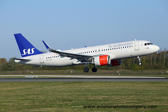 SAS Scandinavian Airlines System Airbus A320-251N SE-ROM at Manchester (2019)