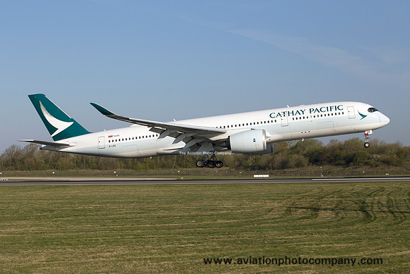 Cathay Pacific Airbus A350-941 B-LRQ at Manchester (2019)