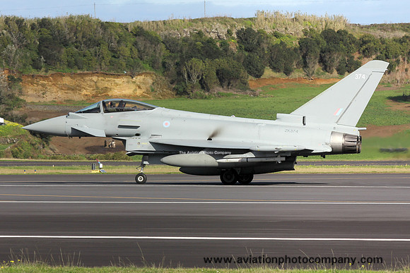 RAF BAE Typhoon FGR.4 ZK374 at Lajes (2019)