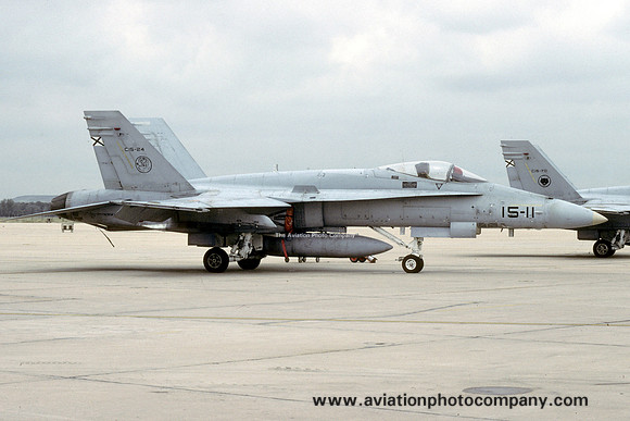 Spanish Air Force Ala 15 McDonnell Douglas EF-18A Hornet C.15-24/15-11 (1994)