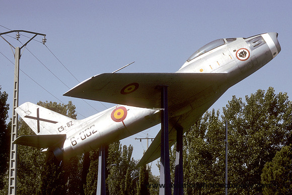 Spanish Air Force North American F-86F Sabre C.5-82 displayed at Torrejon (1994)