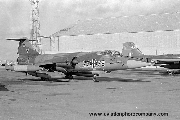 German Air Force MFG1 Lockheed F-104G Starfighter 22+78 at RAF Luqa (1969)