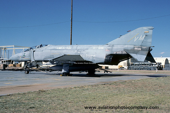 US Marines VMFA-451 McDonnell F-4J Phantom 155766 at Davis Monthan (1985)