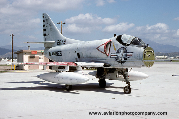 US Marines Douglas A-4B Skyhawk 142879 stored at El Toro (1992)