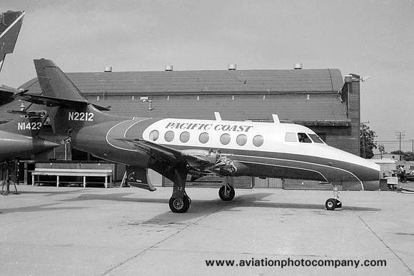 Pacific Coast Airlines Handley Page Jetstream 1 N2212 stored at Santa Barbara (1984)