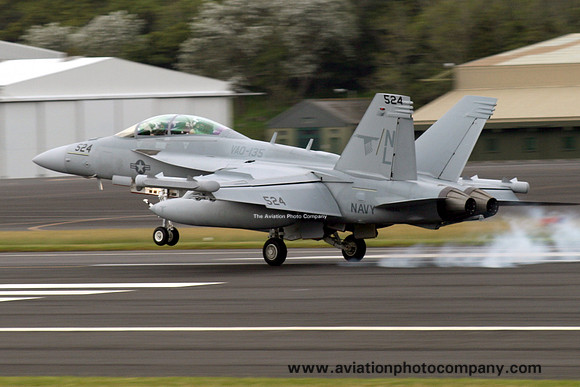US Navy VAQ-135 Boeing EA-18G Growler 166944/NL-524 at Lajes (2012)