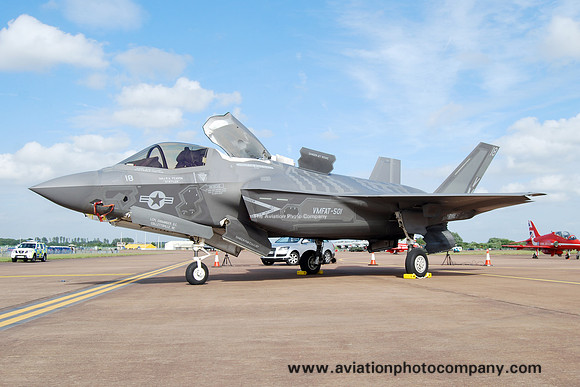 US Marines VMFAT-501 Lockheed F-35B 16872/VM-18 at RIAT Fairford (2016)