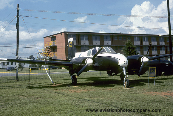 US Army Beech U-8A Seminole 52-1700 displayed at Fort Rucker (1976)