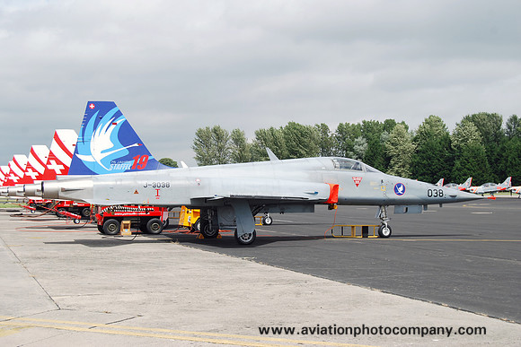Swiss Air Force 19 Staffel Northrop F-5E Tiger J-3038 at RIAT Fairford (2016)