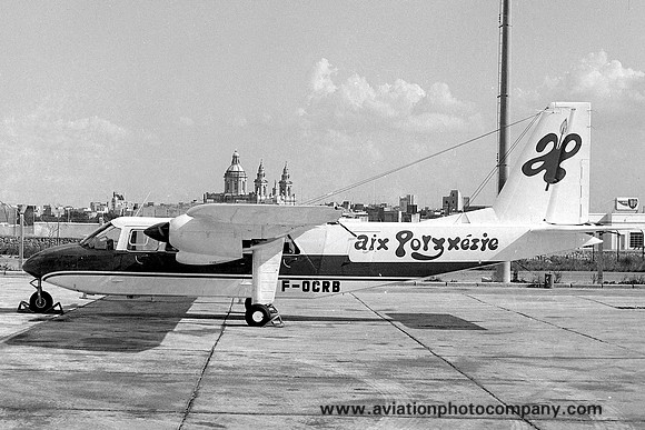Air Polynesie Britten-Norman BN-2A-9 Islander F-OCRB at Luqa (1970)