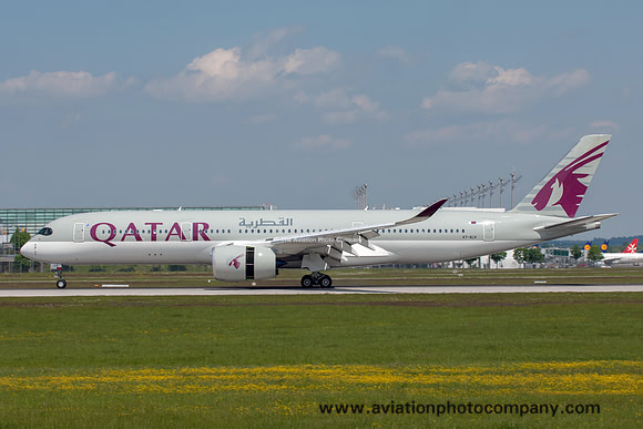 Qatar Airways Airbus A350-900 A7-ALH at Munich IAP (2016)