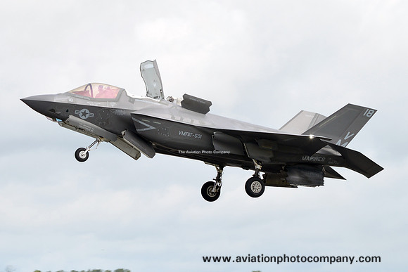 US Marines VMFAT-501 Lockheed F-35B 168726/VM-18 at RIAT Fairford (2016)