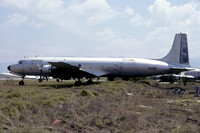 Douglas DC-7CF N295 stored at Bogota (1979)