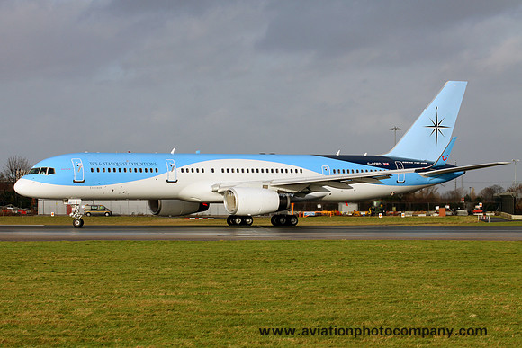 TCS and Starquest Expeditions Boeing 757-200 G-OOBD at Manchester (2013)