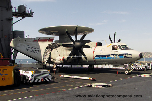 US Navy VAW-126 Grumman E-2C 165293/AC-600 onboard USS Harry Truman in Marseille Harbour (2013)