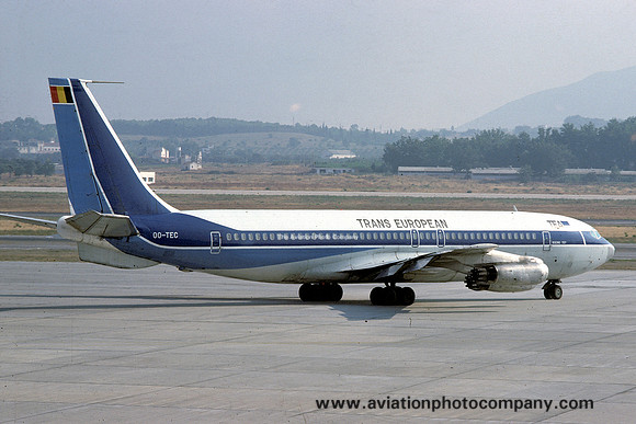 Trans European Boeing 707-100 OO-TEC (1976)