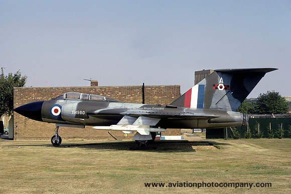 RAF Gloster Javelin FAW.8 XH980 displayed at RAF West Raynham (1975)