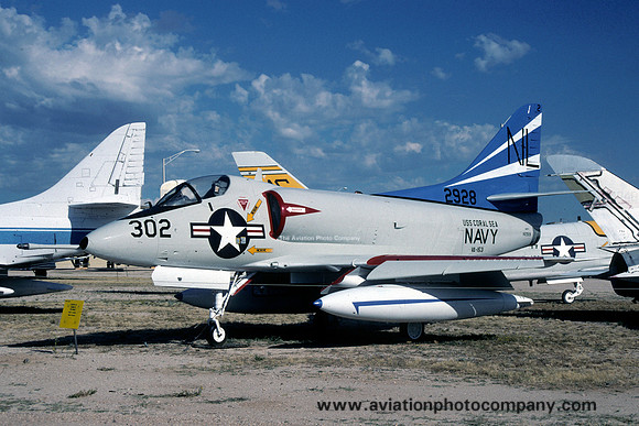 US Navy Douglas A-4B Skyhawk 142928 at the Pima County Museum (1988)