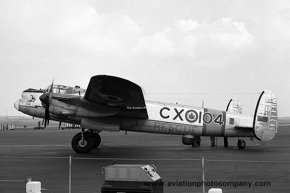 Royal Canadian Air Force 107 Rescue Unit Avro Lancaster 10MR FM104 at Prestwick (1959)