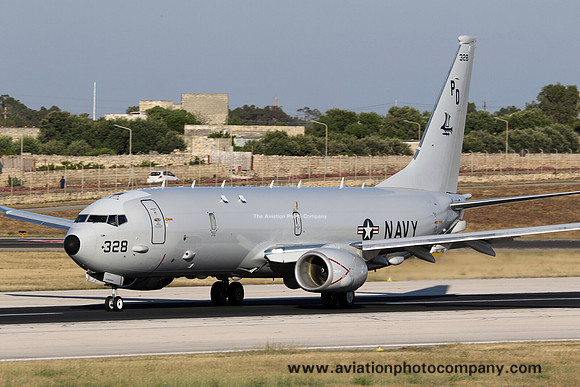 US Navy VP-9 Boeing P-8A Poseidon 169328/PD at Malta Luqa IAP (2019)