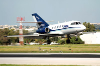 FR Aviation Dassault Falcon 20E G-FRAD at Malta Luqa IAP (2008)