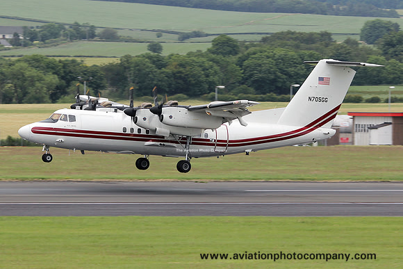 US Army DHC-7-102 (EO-5B) N705GG at Prestwick (2012)