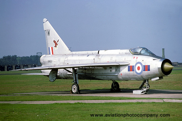 RAF 23 Squadron English Electric Lightning F.1A XM169/W at RAF Leuchars (1975)