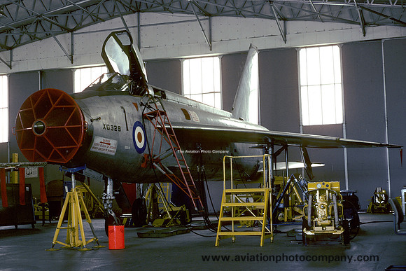 RAF English Electric Lightning F.1 XG329 at RAF Cranwell (1975)
