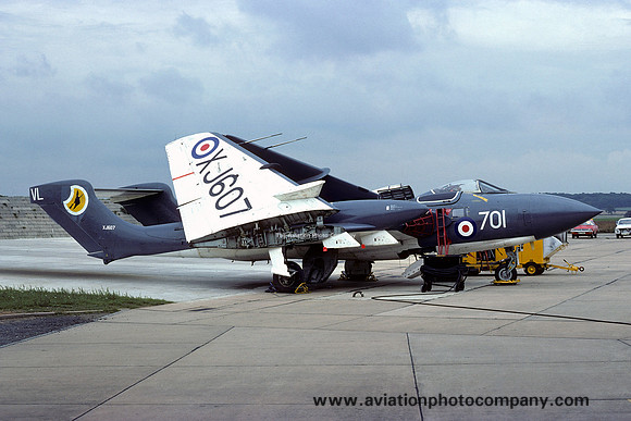 Royal Navy De Havilland Sea Vixen FAW.2 XJ607/VL701 at RAF Cranwell (1975)