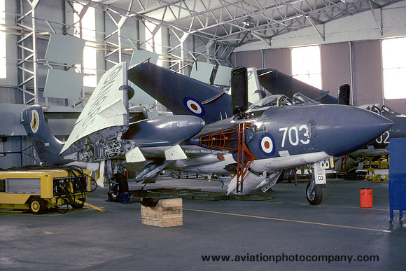 Royal Navy De Havilland Sea Vixen FAW.2 XN685 at RAF Cranwell (1975)