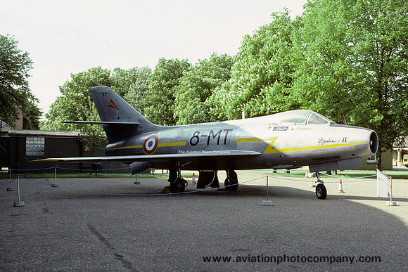 French Air Force Dassault Mystere 4A 57 displayed at the Imperial War Museum Duxford (1985)