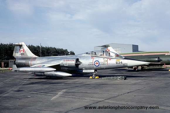 Canadian Air Force 1 CAG Lockheed CF-104D Starfighter 104634 at RAF Lossiemouth (1978)