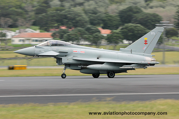 RAF 41 Squadron BAE Typhoon FGR.4 ZK375/375 at Lajes (2019)