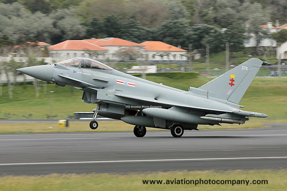 RAF 41 Squadron BAE Typhoon FGR.4 ZK376/376 at Lajes (2019)