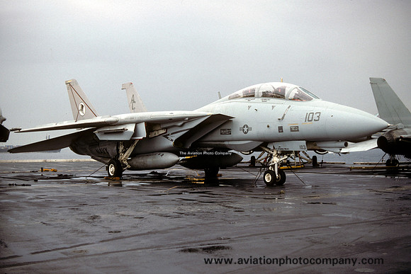 US Navy VF-14 Grumman F-14A Tomcat 161858/AC-103 on board USS John F. Kennedy (1992)
