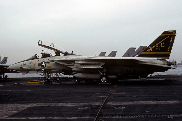US Navy VF-32 Grumman F-14A Tomcat 162694/AC-201 on board USS John F. Kennedy (1992)