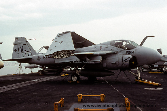 US Navy VA-75 Grumman A-6E Intruder 162199/AC-524 on board USS John F. Kennedy (1992)