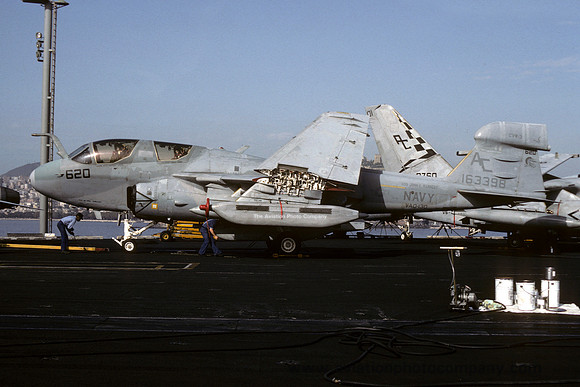 US Navy VAQ-130 Grumman EA-6B Prowler 163398/AC-620 on board USS John F. Kennedy (1992)
