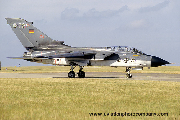 German Air Force TTTE Panavia Tornado 43+79/G-76 at RAF Cottesmore (1995)