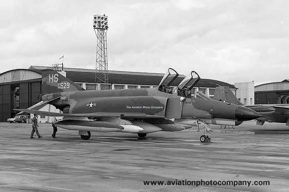 USAF 50 TFW 496 TFS McDonnell F-4E Phantom 68-0529/HS at RAF Leuchars (1970)