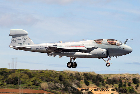 US Marines VMAQ-2 Grumman EA-6B Prowler 162230/CY-02 at Lajes (2009)