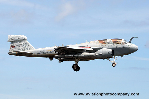 US Marines VMAQ-2 Grumman EA-6B Prowler 161119/CY-01 at Lajes (2009)