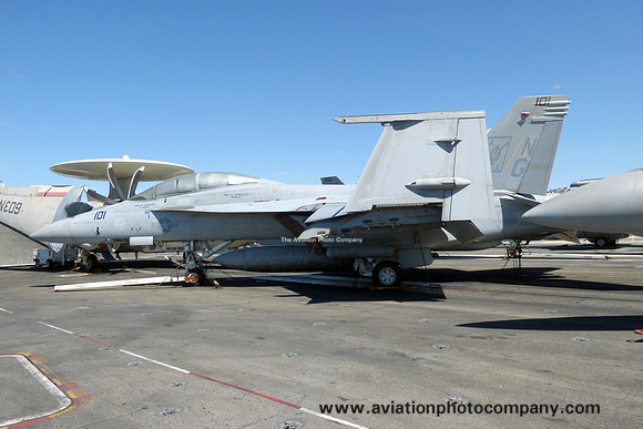 US Navy VFA-41 F/A-18F Super Hornet 166844/NG-101 on board USS John C. Stennis in Marseilles Harbour (2019)